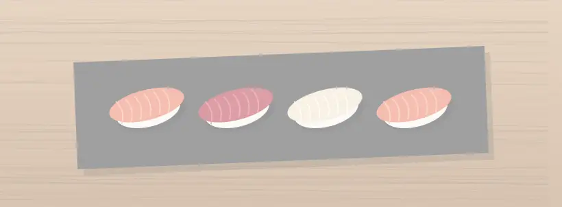 Sushi illustration for the Kyōten listing, not a restaurant photograph